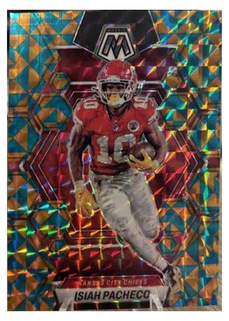 2023 Panini Mosaic Base Set Isiah Pacheco #110 card