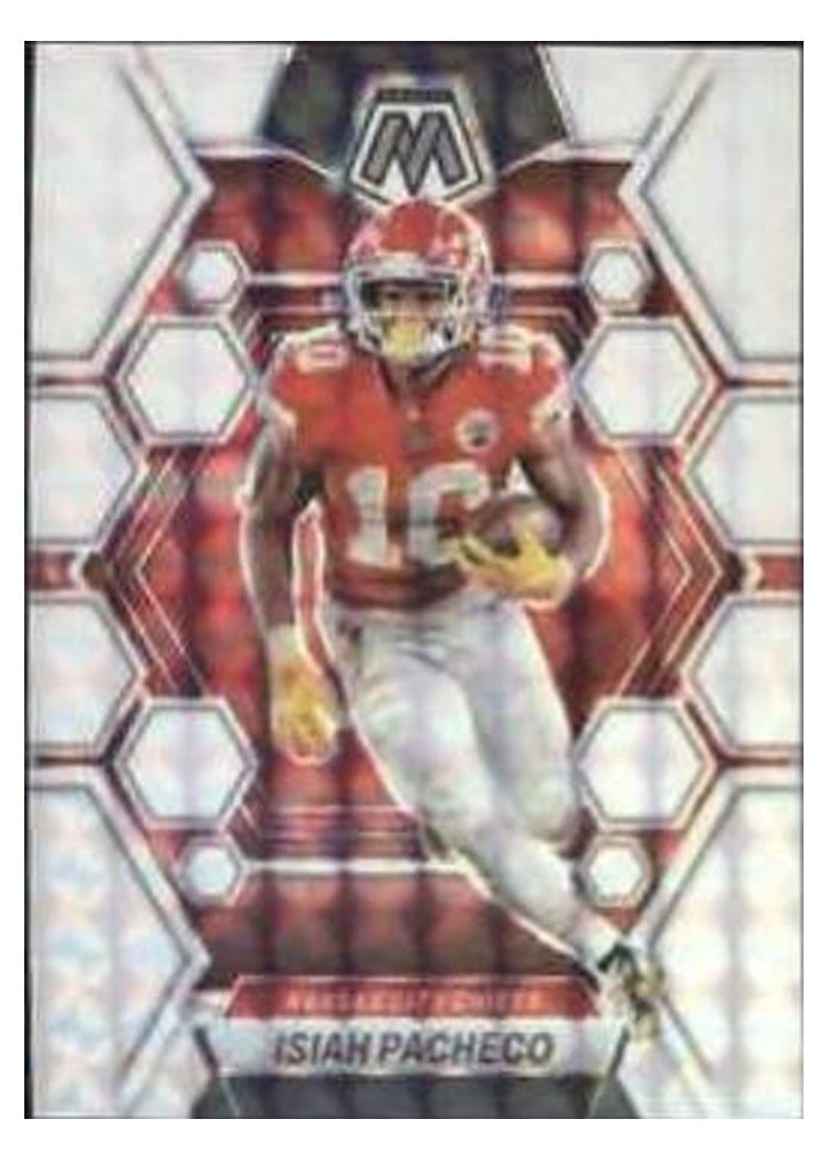2023 Panini Mosaic Base Set Isiah Pacheco #110 card