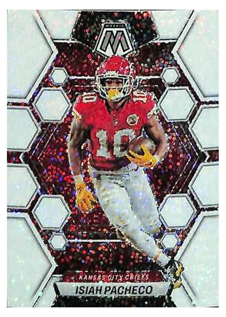 2023 Panini Mosaic Base Set Isiah Pacheco #110 card