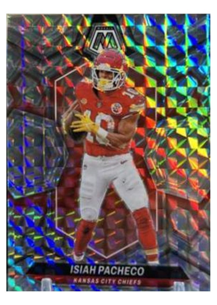 2024 Panini Mosaic Base Set Isiah Pacheco #107 card