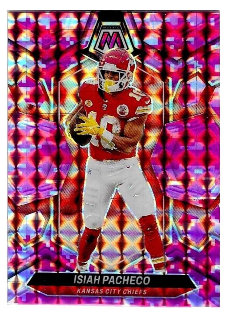 2024 Panini Mosaic Base Set Isiah Pacheco #107 card