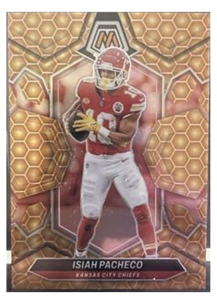 2024 Panini Mosaic Base Set Isiah Pacheco #107 card