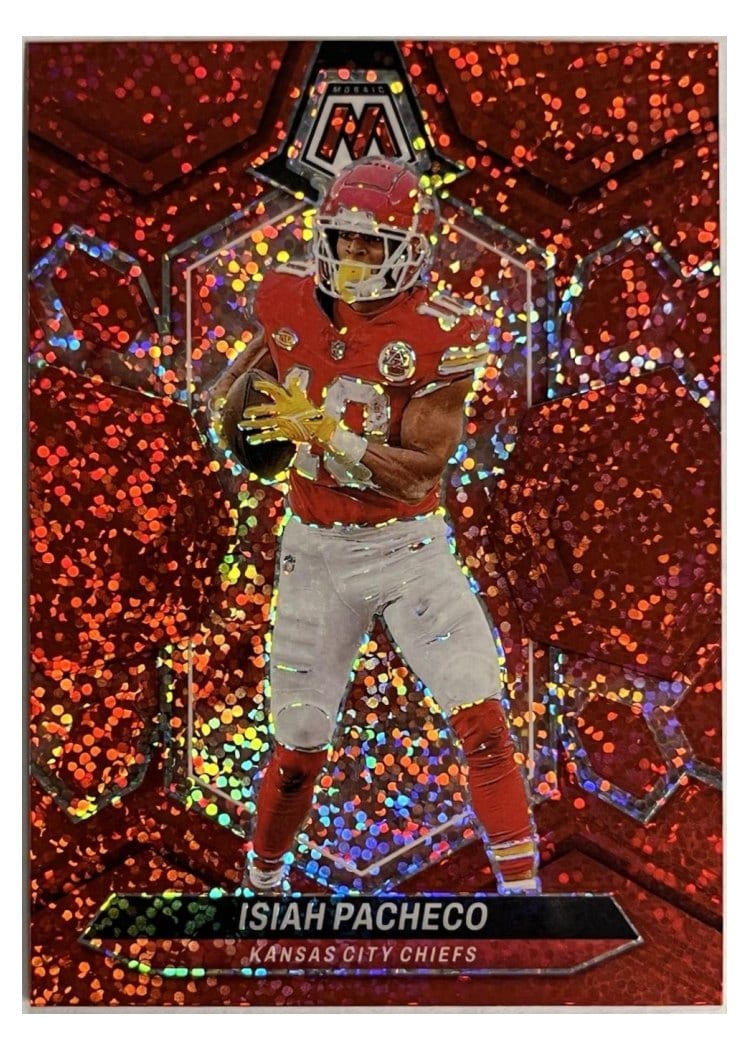 2024 Panini Mosaic Base Set Isiah Pacheco #107 card