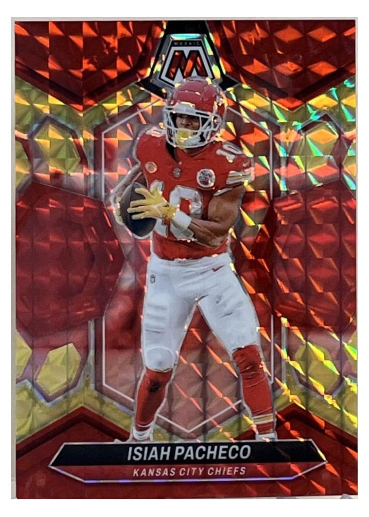 2024 Panini Mosaic Base Set Isiah Pacheco #107 card