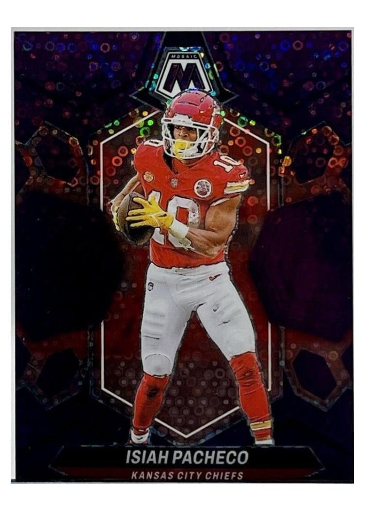 2024 Panini Mosaic Base Set Isiah Pacheco #107 card
