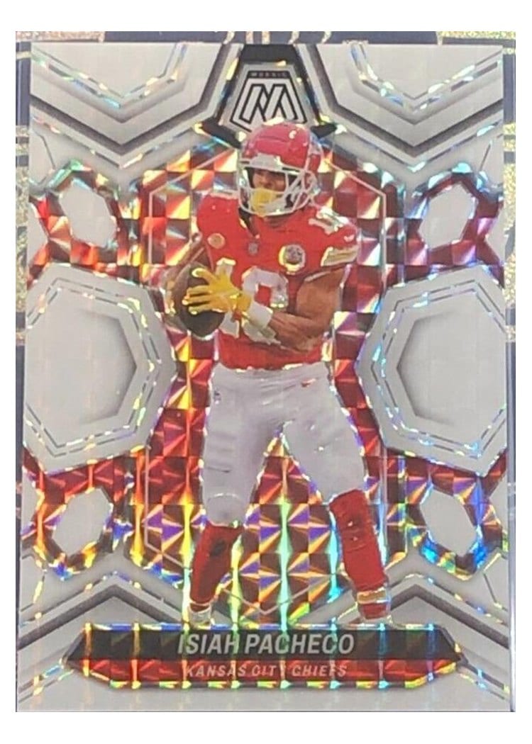 2024 Panini Mosaic Base Set Isiah Pacheco #107 card