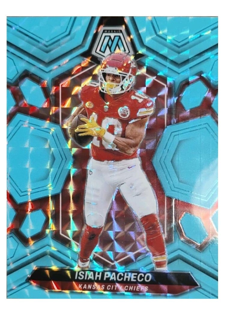 2024 Panini Mosaic Base Set Isiah Pacheco #107 card