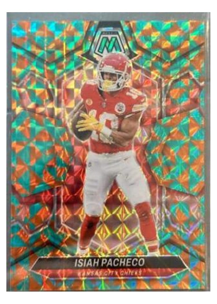 2024 Panini Mosaic Base Set Isiah Pacheco #107 card
