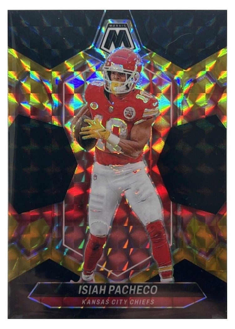 2024 Panini Mosaic Base Set Isiah Pacheco #107 card