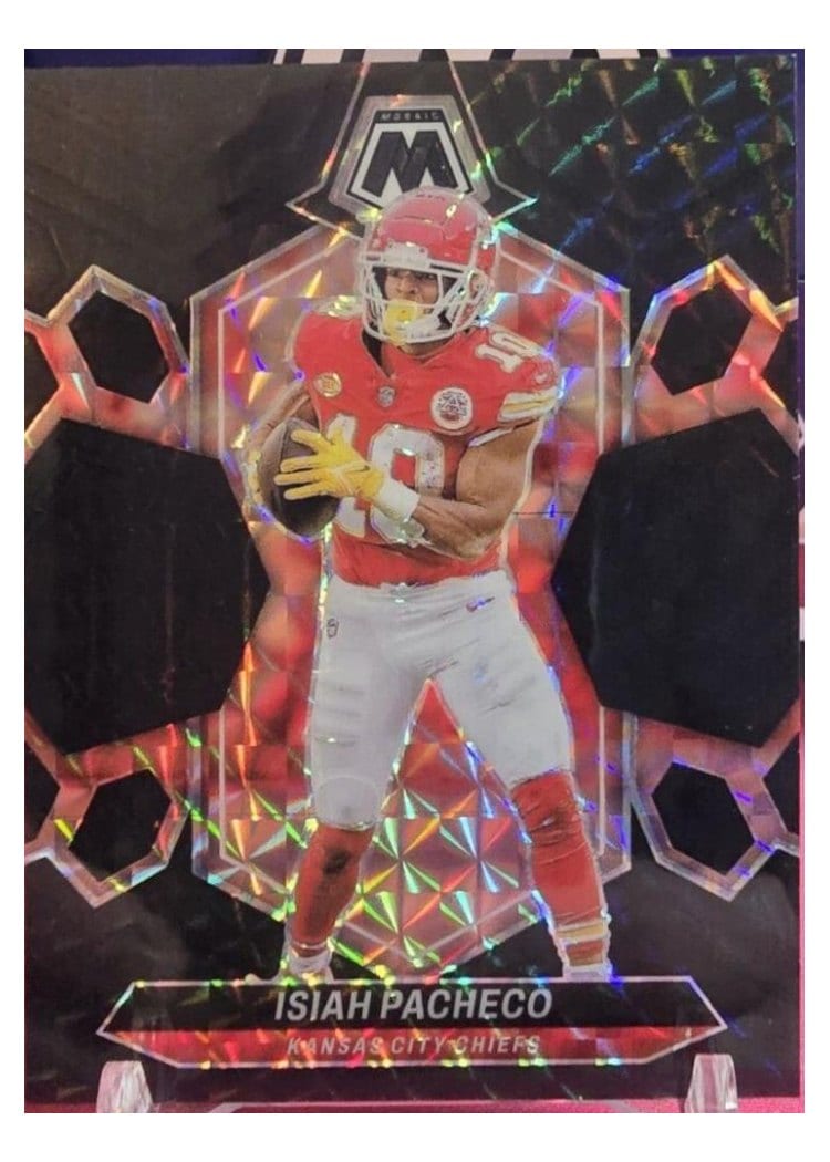 2024 Panini Mosaic Base Set Isiah Pacheco #107 card