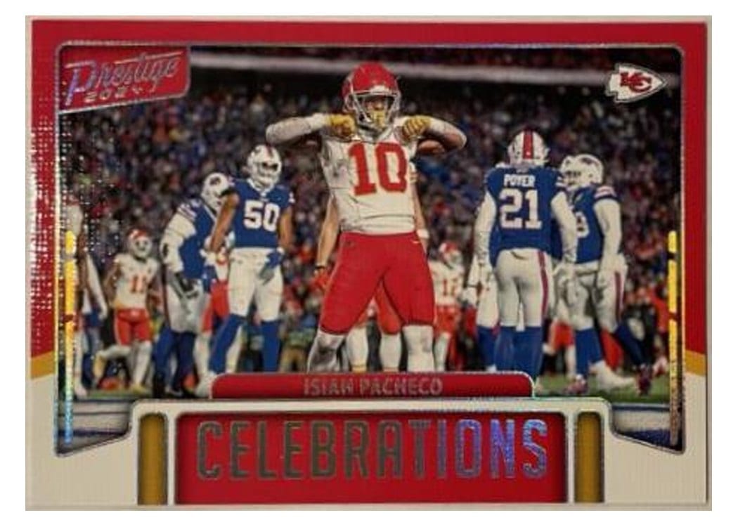 2024 Panini Prestige Celebrations Isiah Pacheco #CEL-IPO card