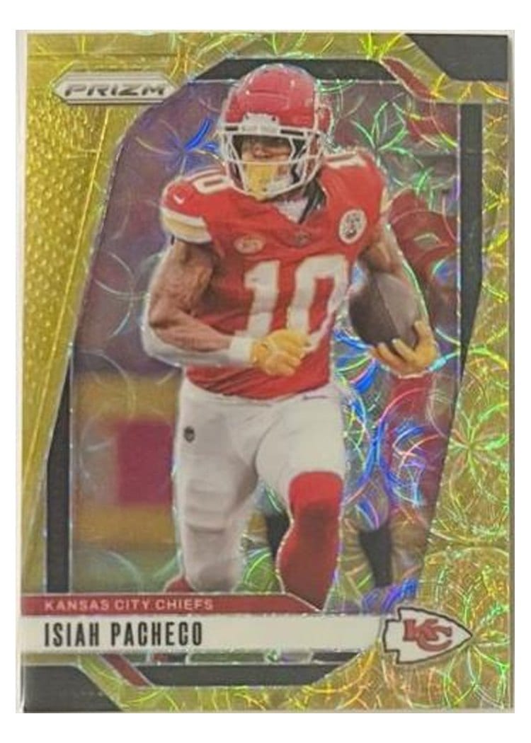 2024 Panini Prizm Base Set Isiah Pacheco Choice Gold #139 card