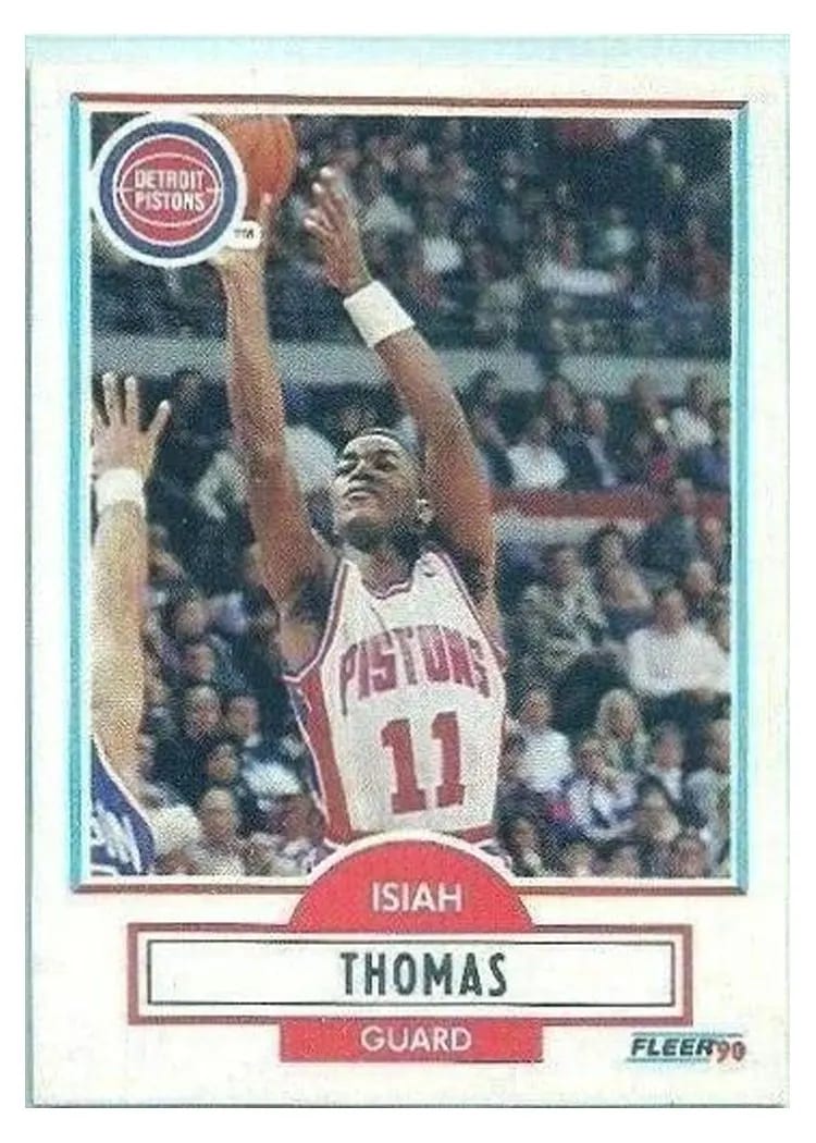 1990 Fleer Isiah Thomas #61 card