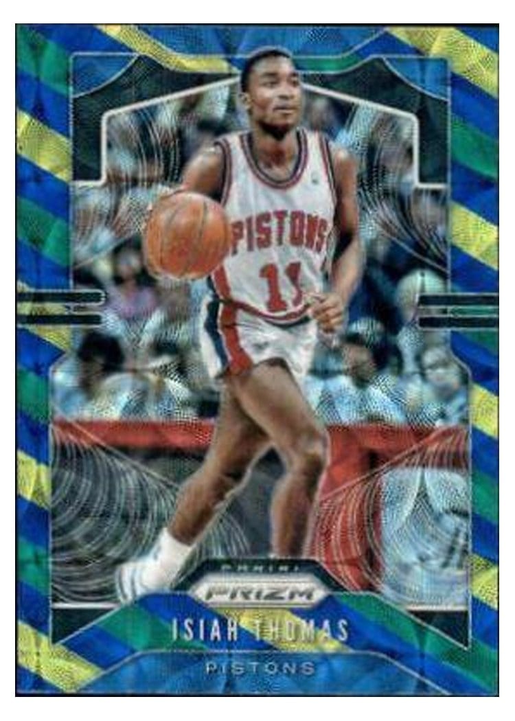 2019-20 Panini Prizm Base Set Isiah Thomas Blue, Yellow, and Green Choice Prizm #30 card