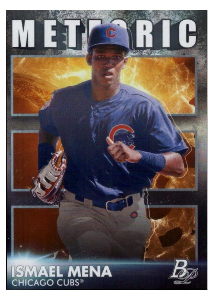 2021 Bowman Platinum Meteoric Ismael Mena #MET-16 card