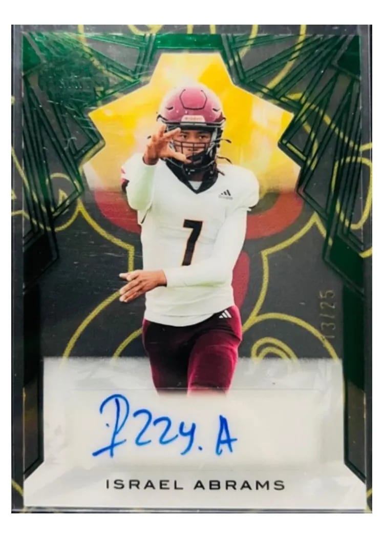 2025 Leaf Trinity Clear Autograph Israel Abrams #CA-IA1 card