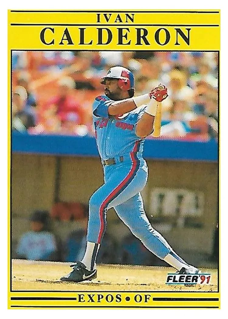 1991 Fleer Update Ivan Calderon #U-97 card