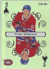 2025-26 O-Pee-Chee Playing Cards Ivan Demidov #3-CLUBS card