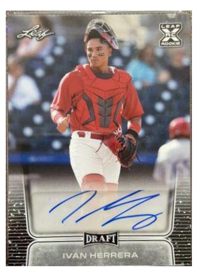 2020 Leaf Draft Hobby Autographs Ivan Herrera #BA-IH1 card