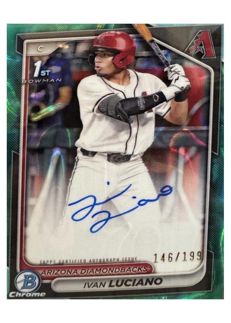 2024 Bowman Draft Chrome Prospect Autographs Ivan Luciano #CPA-IL card