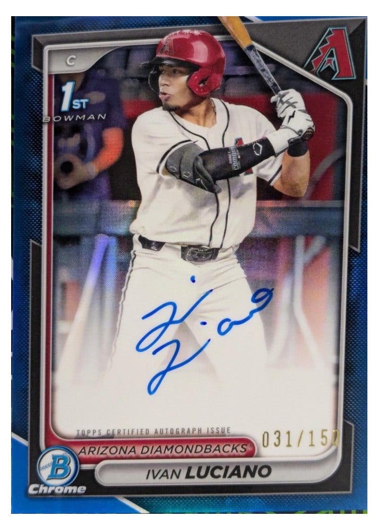 2024 Bowman Draft Chrome Prospect Autographs Ivan Luciano #CPA-IL card