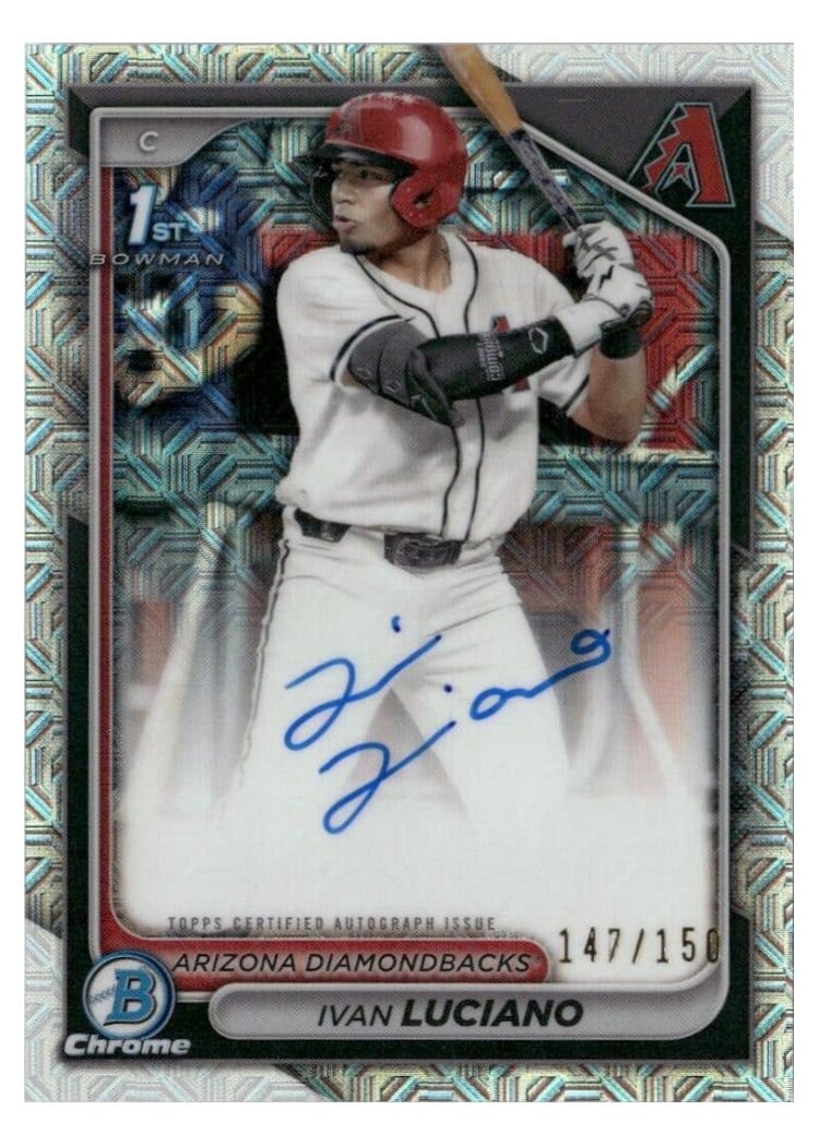 2024 Bowman Draft Chrome Prospect Autographs Ivan Luciano #CPA-IL card