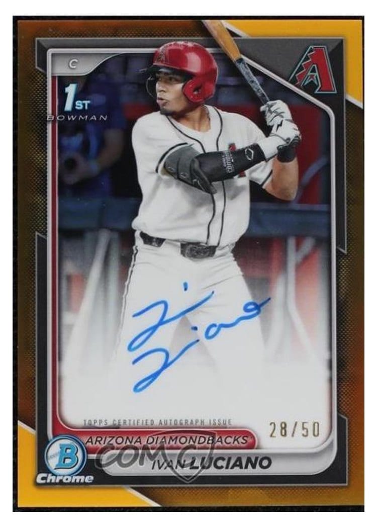 2024 Bowman Draft Chrome Prospect Autographs Ivan Luciano #CPA-IL card