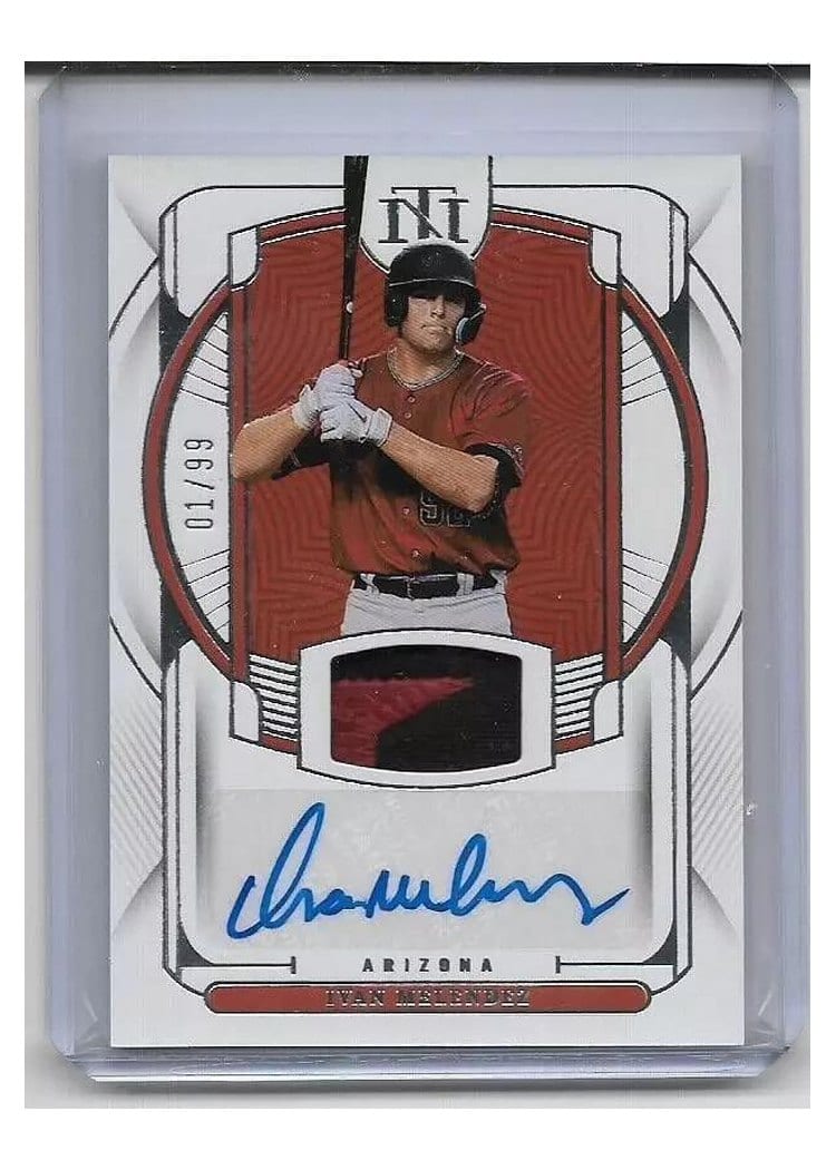 2023 Panini National Treasures NT Materials Signatures Ivan Melendez #5 card