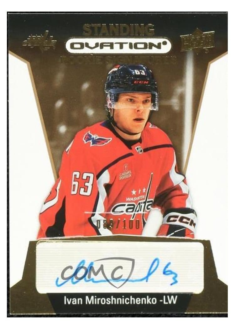 2023-24 Upper Deck Ovation Standing Ovation Rookie Signatures Ivan Miroshnichenko #SORS-IM card
