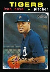 2020 Topps Heritage Base Set Ivan Nova #704 card