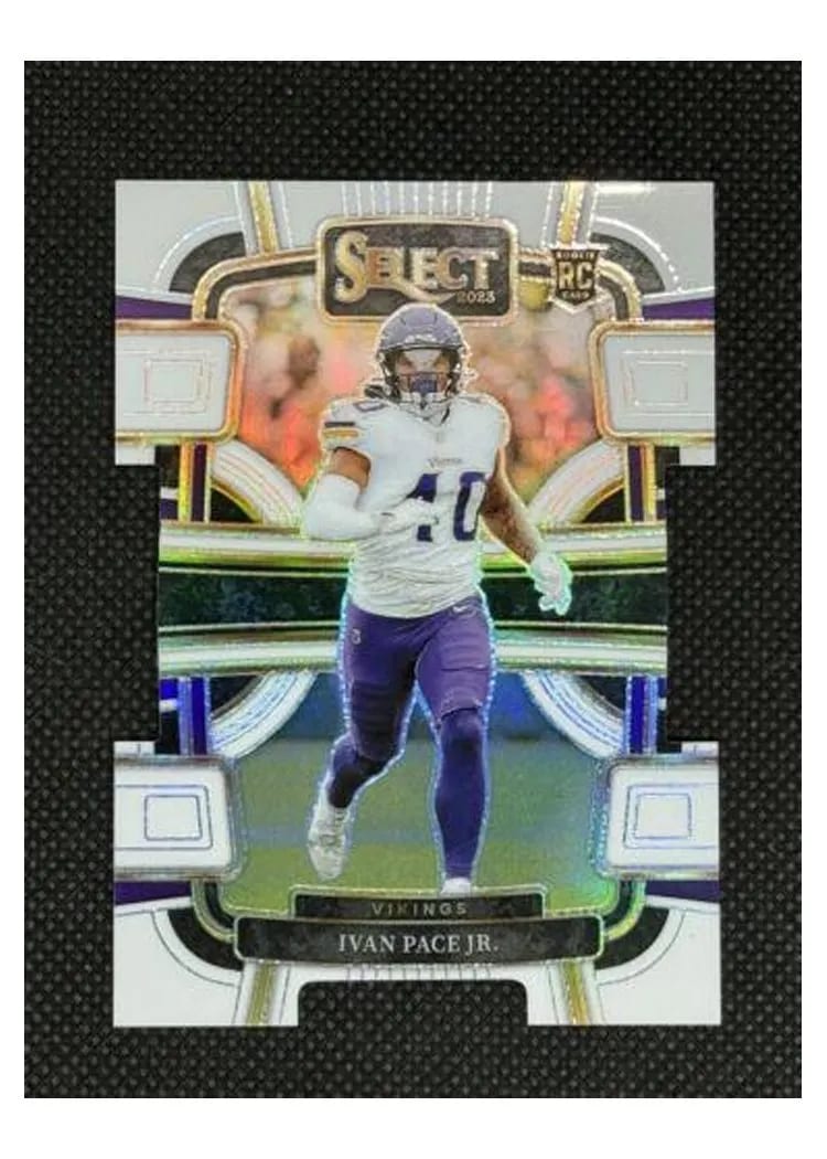 2023 Panini Select Base Set Ivan Pace Jr. White Prizm Die-Cut #64 card