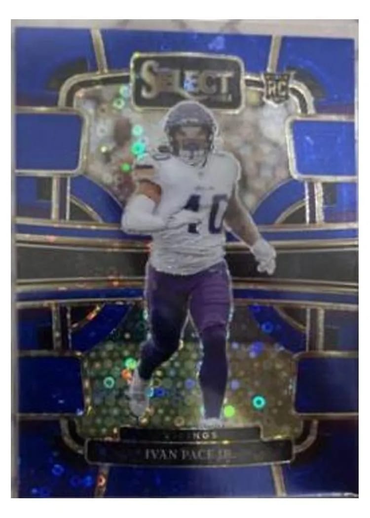 2023 Panini Select Base Set Ivan Pace Jr. Blue Disco Prizm #64 card