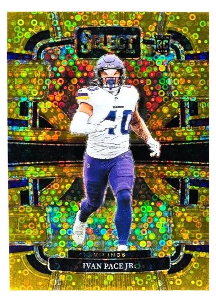 2023 Panini Select Base Set Ivan Pace Jr. Disco Gold Prizm #64 card