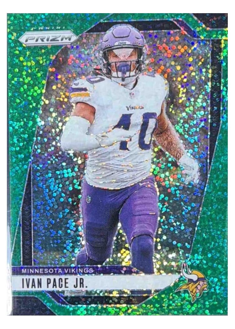 2024 Panini Prizm Base Set Ivan Pace Jr. Green Sparkle #189 card