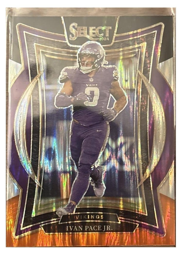 2024 Panini Select Base Set Ivan Pace Jr. Black Orange Prizm Shock #62 card