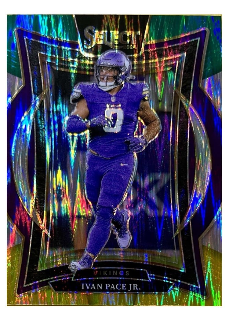 2024 Panini Select Base Set Ivan Pace Jr. Green Yellow Prizm Shock #62 card