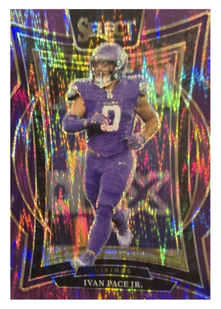 2024 Panini Select Base Set Ivan Pace Jr. Purple Prizm Shock #62 card