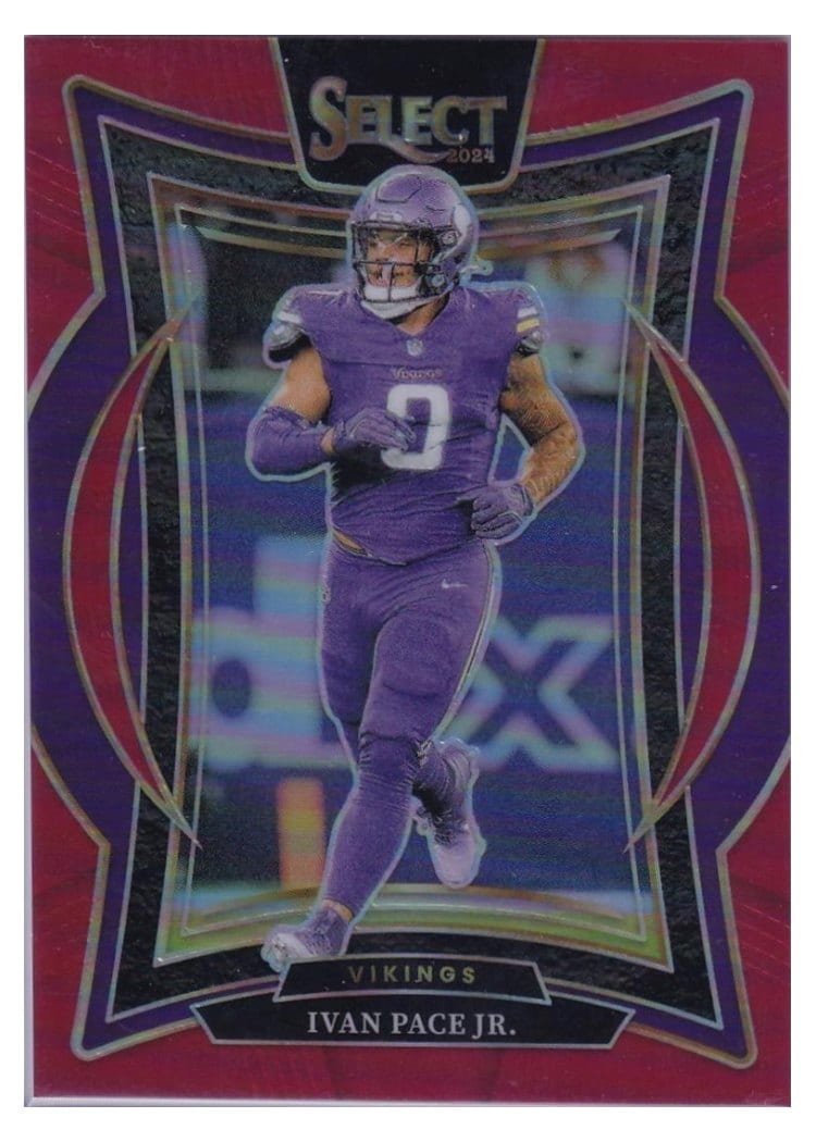 2024 Panini Select Base Set Ivan Pace Jr. Red Prizm #62 card