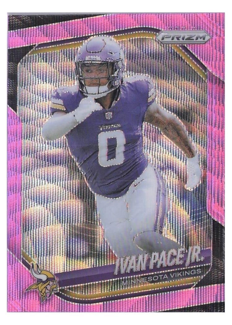 2025 Panini Prizm Base Set Ivan Pace Jr. Pink Wave #77 card