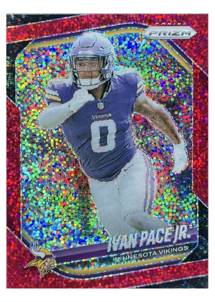 2025 Panini Prizm Base Set Ivan Pace Jr. Red Sparkle #77 card