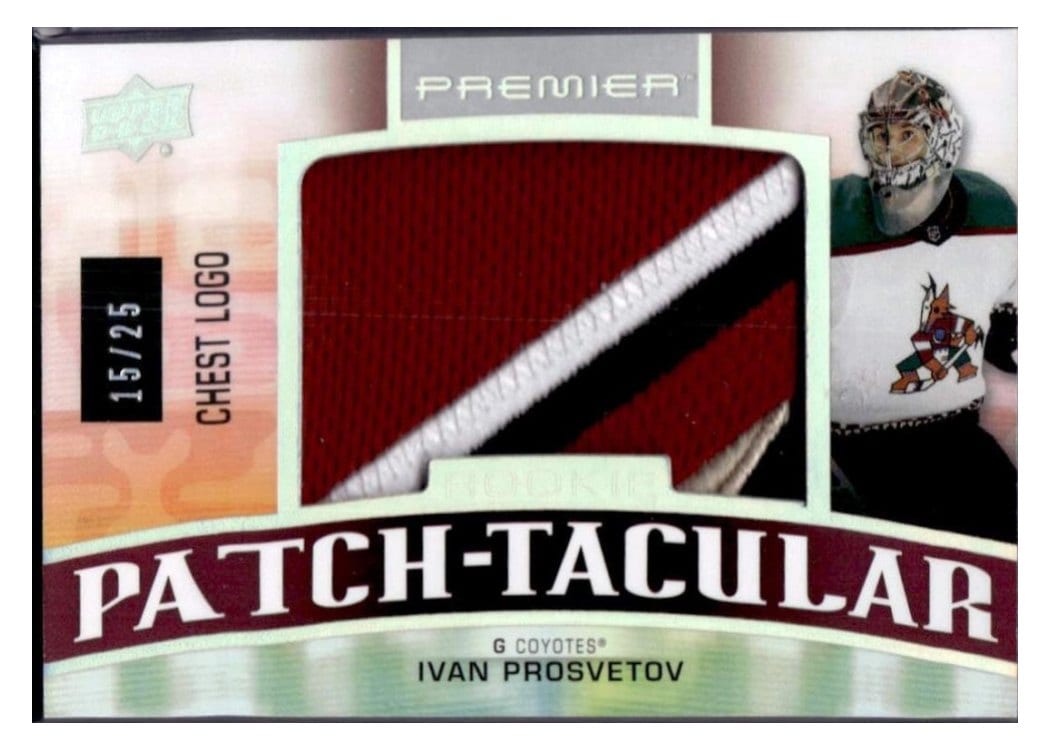 2021-22 Upper Deck Premier Rookie Patch-Taculars Chest Logos Ivan Prosvetov #RPT-IP card
