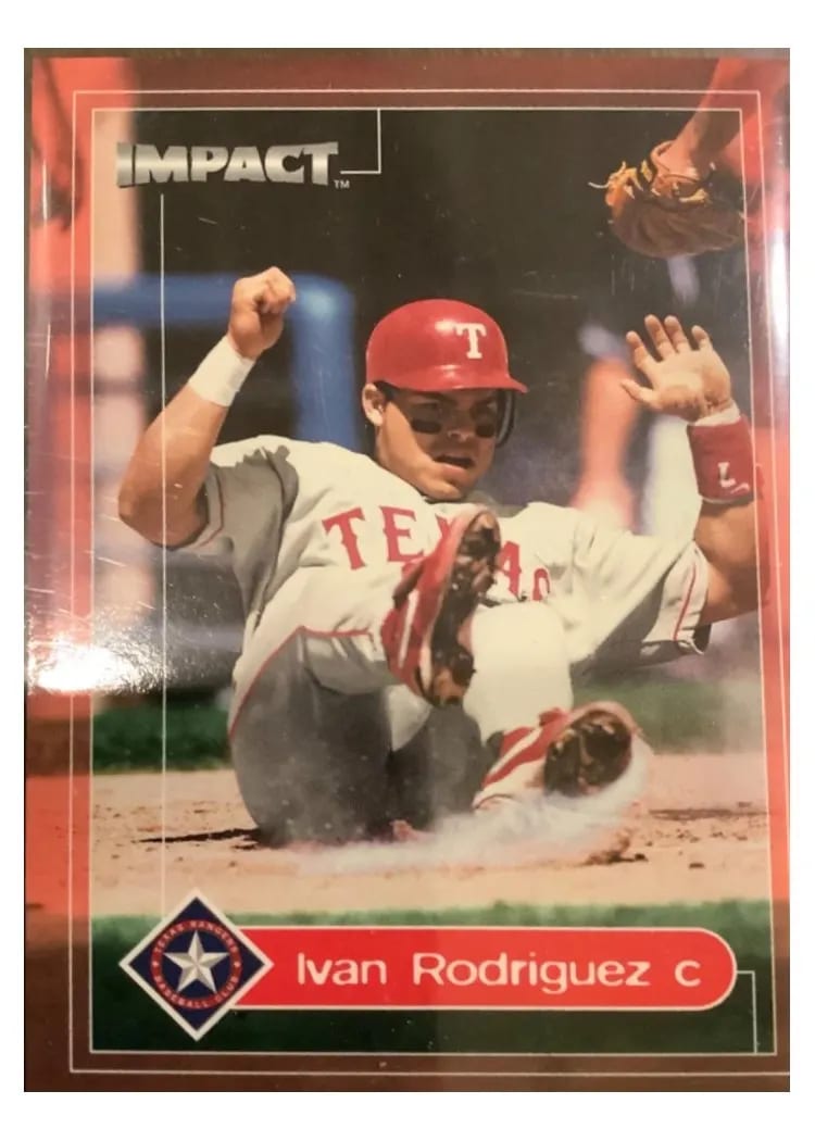 2000 Fleer Impact Ivan Rodríguez #90 card