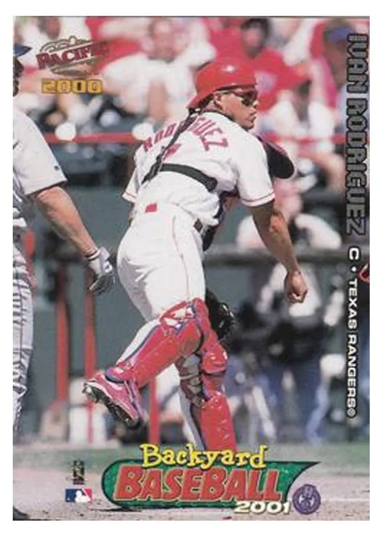 2000 Pacific Backyard Baseball Ivan Rodriguez card