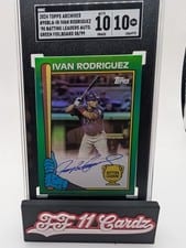 2024 Topps Archives 1990 Topps Batting Leaders Autographs Ivan Rodriguez #90BLA-IR card