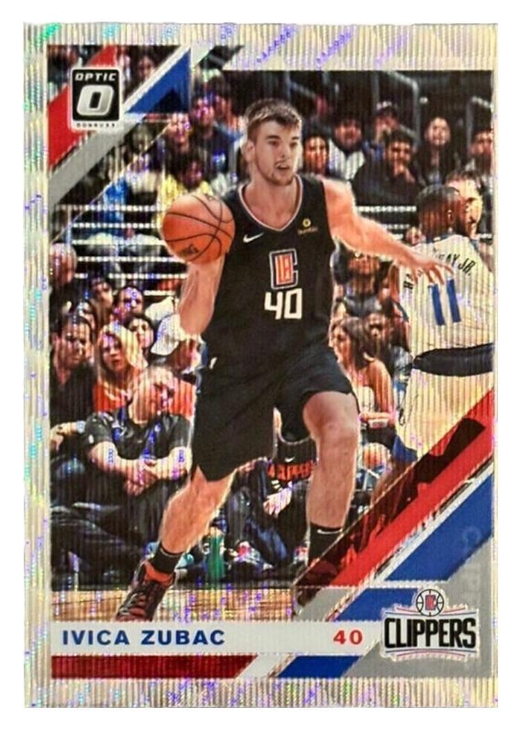 2019-20 Donruss Optic Base Set Ivica Zubac Silver Wave #50 card