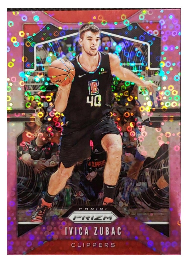 2019-20 Panini Prizm Base Set Ivica Zubac Fast Break Prizm Pink #220 card