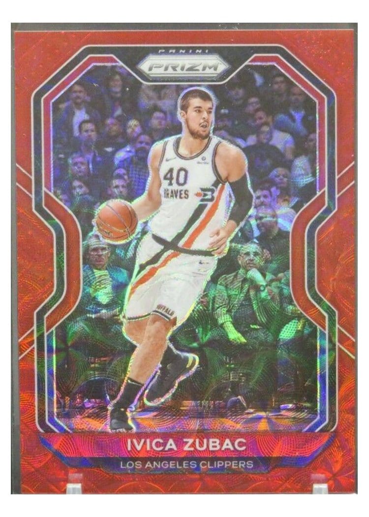 2020-21 Panini Prizm Base Set Ivica Zubac Red Prizm #196 card