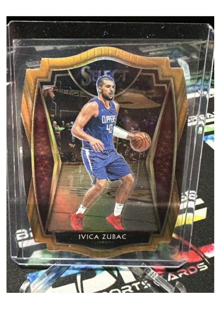 2020-21 Panini Select Base Set Ivica Zubac Orange Prizm Die Cut #112 card