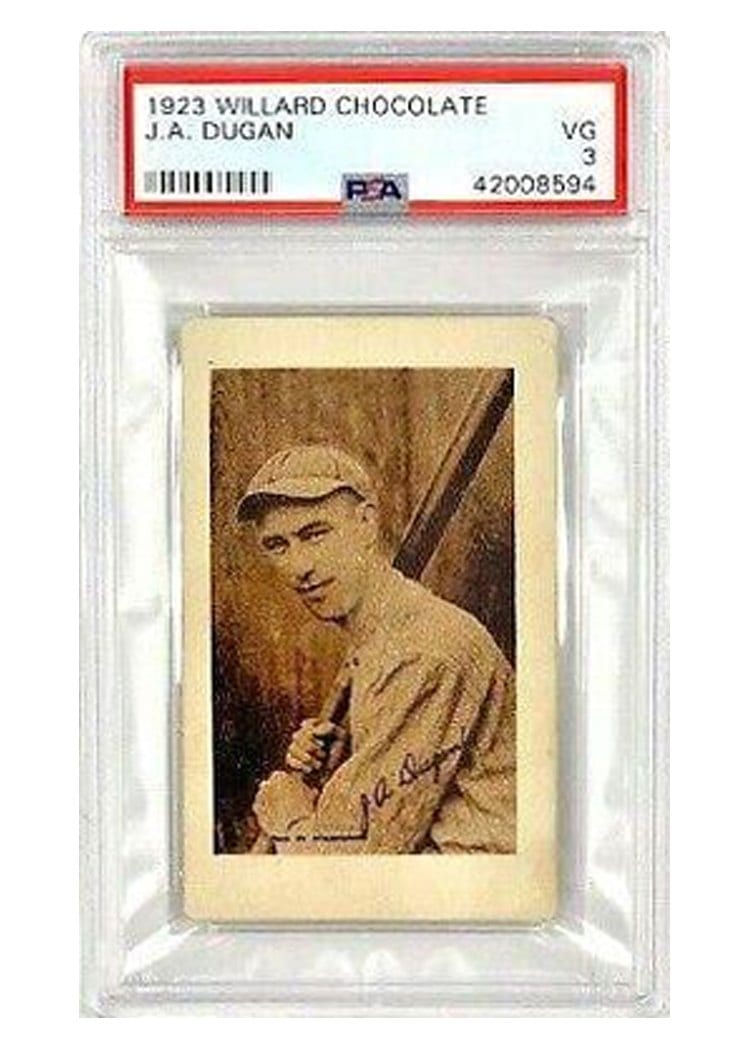 1923 Willard Chocolate J. A. Dugan card