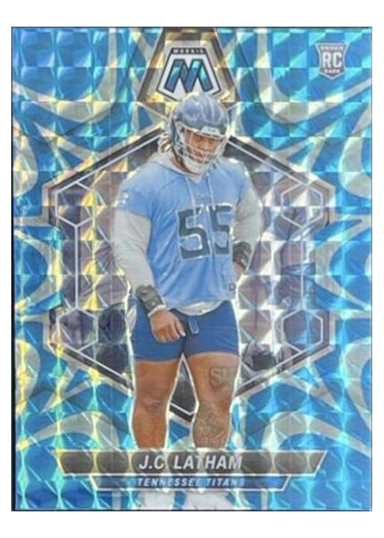 2024 Panini Mosaic Base Set J.C. Latham Blue Reactive #307 card